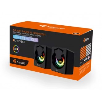 Kisonli L-1030 Reproduktory AUX, 2x2.5W - Černá