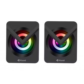 Kisonli L-1040 Reproduktory AUX, 2x2.5W - Černá