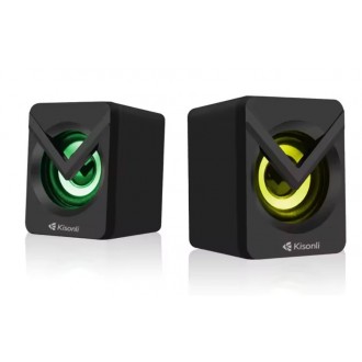 Kisonli L-1040 Reproduktory AUX, 2x2.5W - Černá
