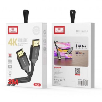 DeTech Kabel Earldom ET-W26 HDMI - HDMI, 4K, 5m - Černá