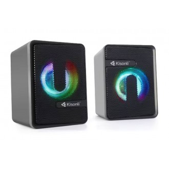 Kisonli L-4040 Reproduktory AUX, 2x3W - Černá
