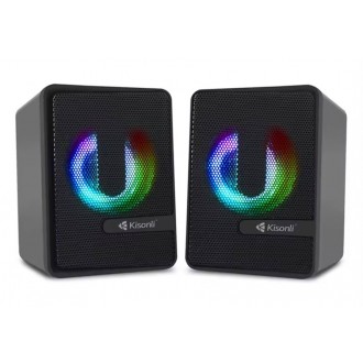 Kisonli L-4040 Reproduktory AUX, 2x3W - Černá