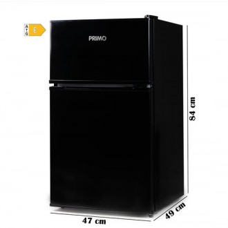 Lednice s mrazákem nahoře - černá  - Primo PR157FR