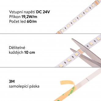 T-led - 24V RGBW4v1-CW 19,2W vnitřní LED pásek záruka 3 roky Varianta: 24V RGBW4v1-CW 19,2W vnitřní LED pásek záruka 3 roky