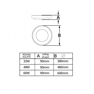 T-led SMART Tuya LED svítidlo ZULU 48W CCT kulaté bílé Varianta: SMART Tuya LED svítidlo ZULU 48W CCT kulaté bílé