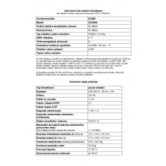 Mobilní klimatizace 7000 BTU - DOMO DO266A