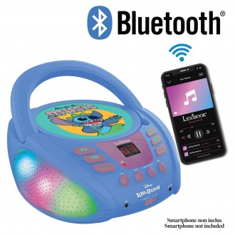 Svítící Bluetooth CD přehrávač Disney Stitch