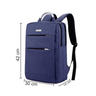 DeTech Batoh na notebook, 15,6", modrý