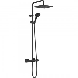 Sprchový systém Hansgrohe Vernis Shape na stěnu s termostatickou baterií matná černá 26427670