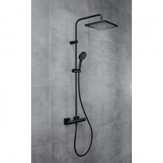 Sprchový systém Hansgrohe Vernis Shape na stěnu s termostatickou baterií matná černá 26427670