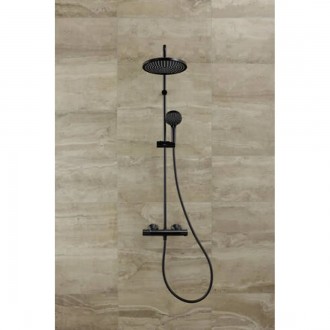 Sprchový systém Hansgrohe Vernis Blend na stěnu s termostatickou baterií matná černá 26426670