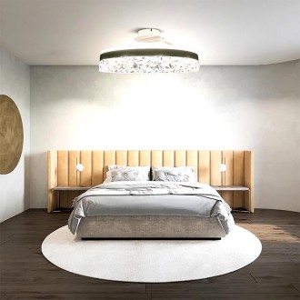 NEDES LED luxusní stropní křišťálové svítidlo s dálkovým ovladačem 86W - TA1306/W