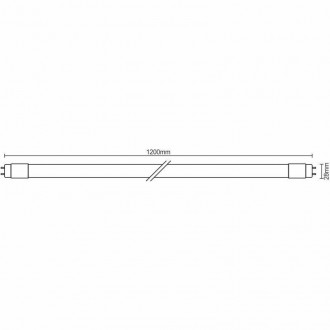 NEDES LED trubice 18W - T8 / 1200mm / 6500K, 25ks - TLS202