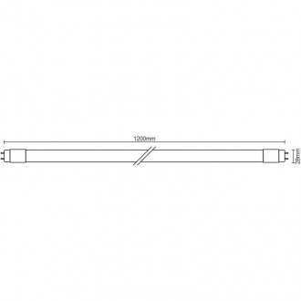 NEDES LED trubice 18W - T8 / 1200mm / 4100K, 25ks - TLS222