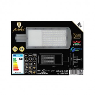 NEDES LED pouliční svítidlo 80W / 5000K - LSL523