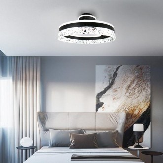 NEDES LED luxusní stropní křišťálové svítidlo s dálkovým ovladačem 86W - TA1306/B