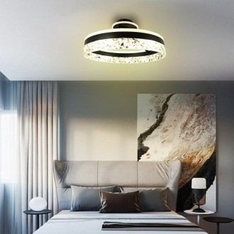 NEDES LED luxusní stropní křišťálové svítidlo s dálkovým ovladačem 86W - TA1306/B