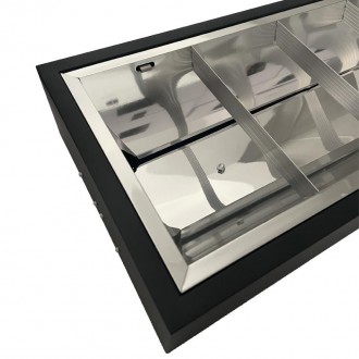 NEDES Černé svítidlo na 2 x T8 ( 120cm LED trubice ) - TL302B