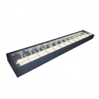 NEDES Černé svítidlo na 2 x T8 ( 120cm LED trubice ) - TL302B