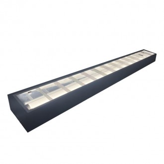 NEDES Černé svítidlo na 2 x T8 ( 120cm LED trubice ) - TL301B