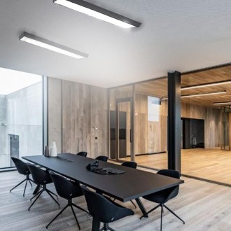 NEDES Černé svítidlo na 2 x T8 ( 120cm LED trubice ) - TL301B