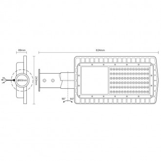 NEDES LED pouliční svítidlo 100W / 5000K - LSL723