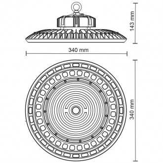 NEDES LED svítidlo UFO 150W / IP65 / 5000K / DALI - LU222/DALI
