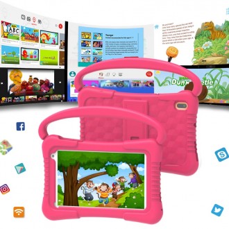 DeTech Dětský tablet Q2K, 7" - růžová
