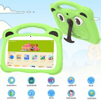 DeTech Dětský tablet AT71K, 7" - zelená