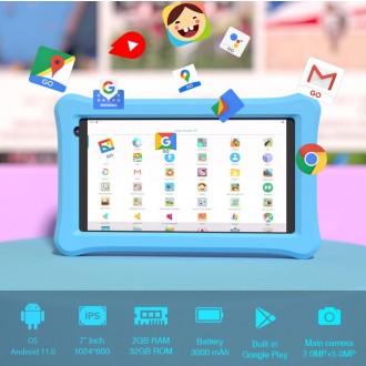 DeTech Dětský tablet Q3K, 7" - modrá