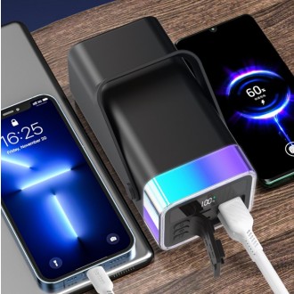 DeTech Powerbanka Earldom ET-PD38, 40 000mAh - černá