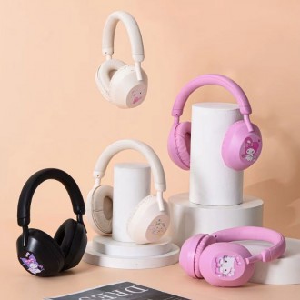 DeTech Bluetooth Sluchátka Gjby XY-89 - bežová, pro holky