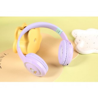 DeTech Bluetooth Sluchátka Gjby CA-044 - fialová
