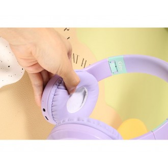 DeTech Bluetooth Sluchátka Gjby CA-044 - fialová