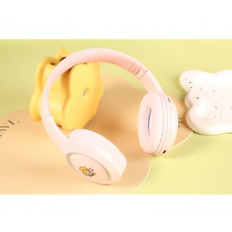 DeTech Bluetooth Sluchátka Gjby CA-044 - růžová