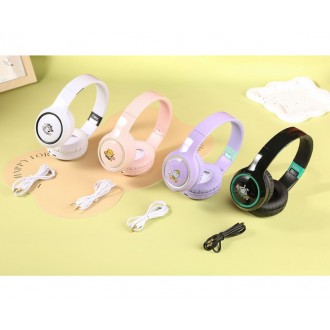 DeTech Bluetooth Sluchátka Gjby CA-044 - růžová