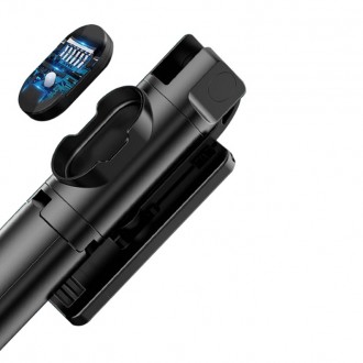 DeTech Selfie tyč Earldom ET-ZP16, Bluetooth, 67cm - černá