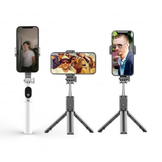 DeTech Selfie tyč Earldom ET-ZP25, Bluetooth, 80cm - černá