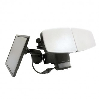 NEDES LED černé vnější solární svítidlo se senzorem 12W / 3000K - 4100K - 6500K - LS023