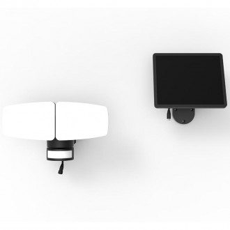 NEDES LED černé vnější solární svítidlo se senzorem 12W / 3000K - 4100K - 6500K - LS023