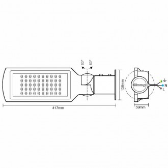 NEDES LED pouliční svítidlo se senzorem 50W / 4000K - LSL322HS
