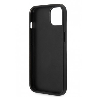 Guess PU 4G Metal Logo Zadní Kryt pro iPhone 15 Grey