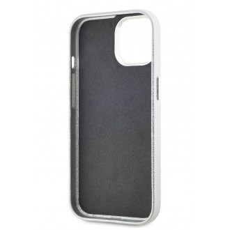 Karl Lagerfeld Grained PU Hotel RSG Zadní Kryt pro iPhone 15 Grey