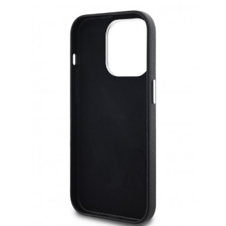 Karl Lagerfeld Grained PU Hotel RSG Zadní Kryt pro iPhone 13 Pro Black