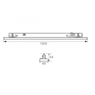 T-led - Lištové LED svítidlo TRITO LT120W 90° 54W bílé Varianta: Teplá bílá
