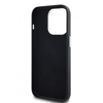 Karl Lagerfeld Grained PU Hotel RSG Zadní Kryt pro iPhone 14 Pro Black