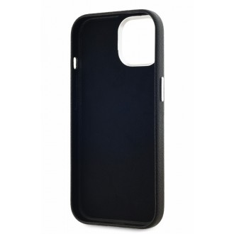 Karl Lagerfeld Grained PU Hotel RSG Zadní Kryt pro iPhone 15 Black