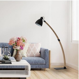 NEDES Designová stojací lampa z masivního dřeva E27 / 60W - WRE162