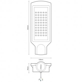 NEDES LED pouliční svítidlo 30W / 4000K - LSL321N