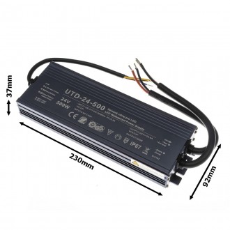 T-led - LED zdroj 24V 500W UTD-24-500 Záruka 5 let Varianta: LED zdroj 24V 500W UTD-24-500 Záruka 5 let